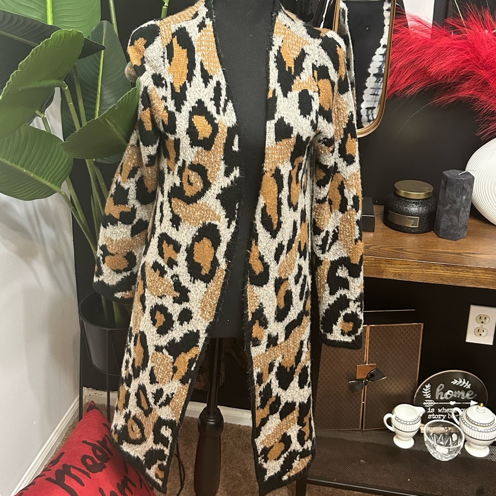 Leopard print cardigan